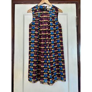 Anna Sui for Target Colorful Metallic Sleeveless Disco Shift Dress — Size Small